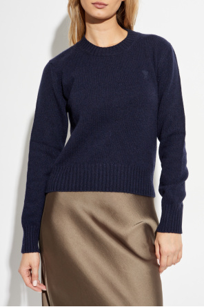 Ami Alexandre Mattiussi Cashmere sweater with embroidered logo