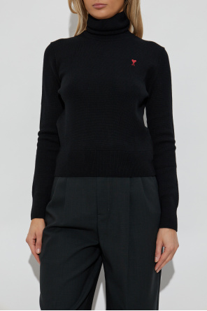 Ami Alexandre Mattiussi Wool turtleneck with embroidered logo