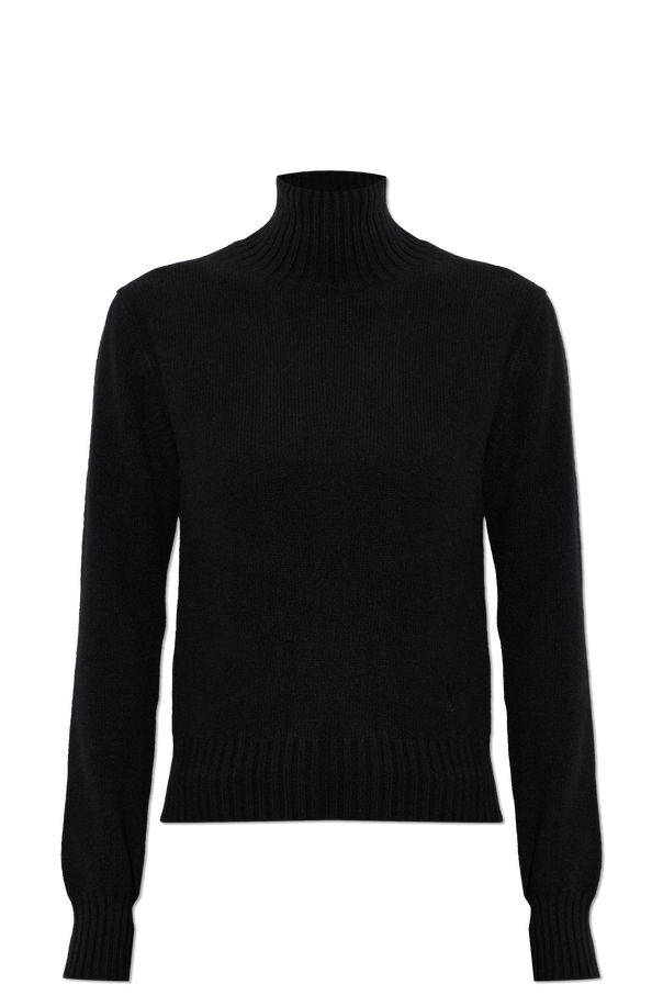 Cashmere turtleneck with embroidered logo od Ami Alexandre Mattiussi