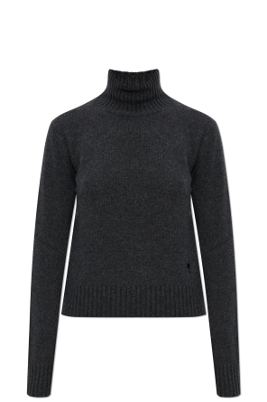 Kaschmir-Rollkragenpullover mit Logo