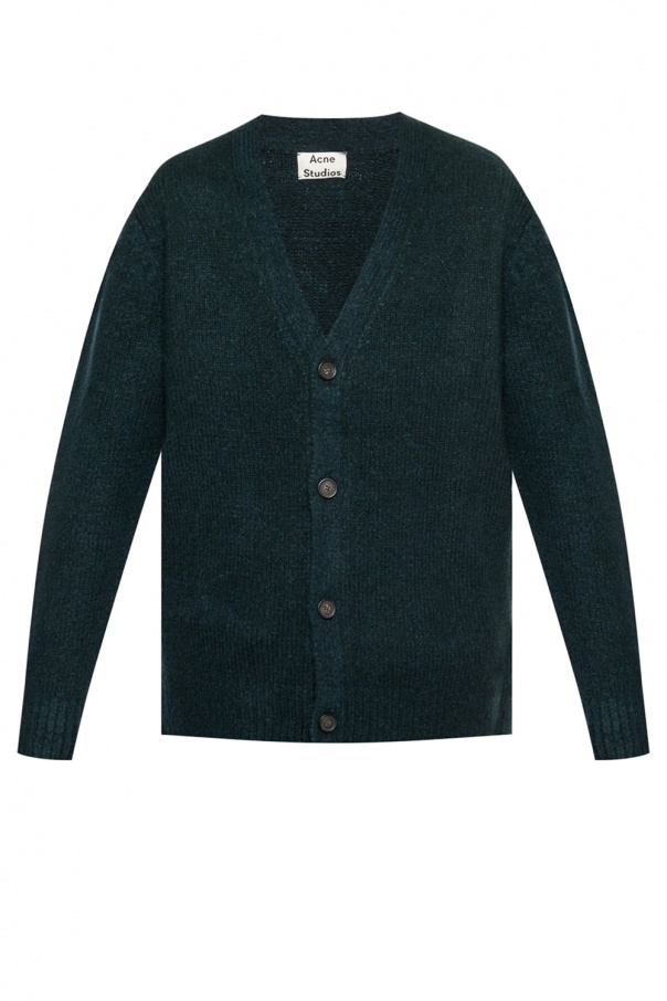 acne studios green cardigan