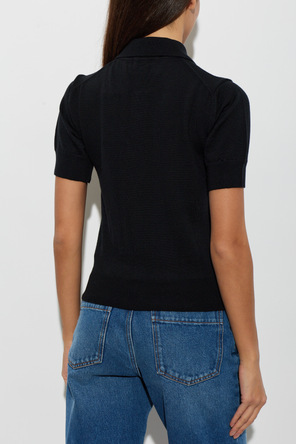 Ami Alexandre Mattiussi Wool polo shirt with embroidered logo