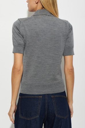 Ami Alexandre Mattiussi Wool polo shirt with embroidered logo