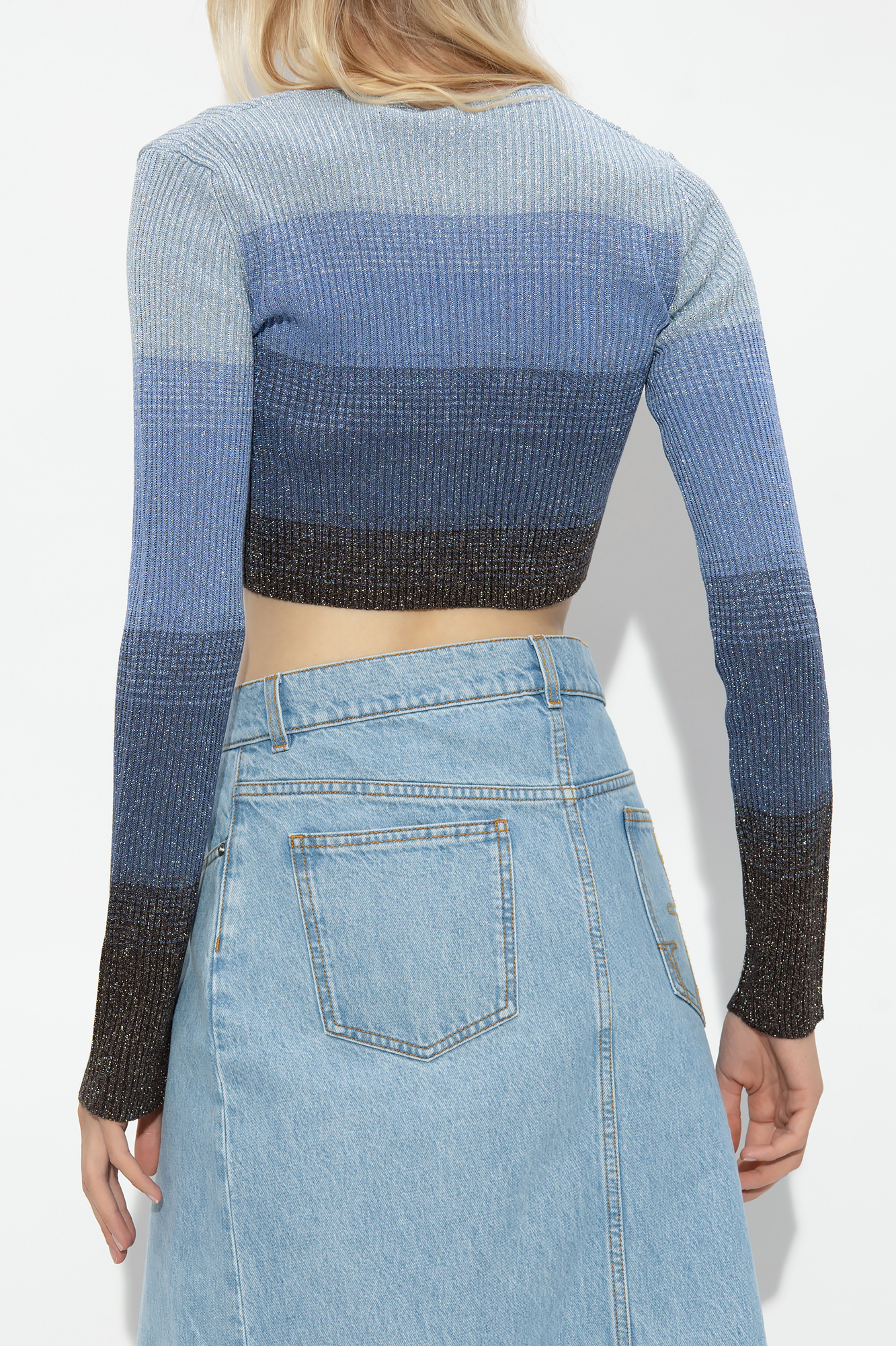 GCDS Cropped glossy top