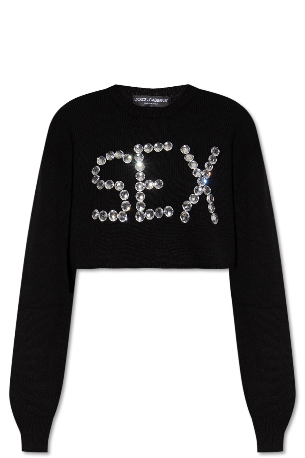 dolce buckle & Gabbana Embellished cashmere sweater