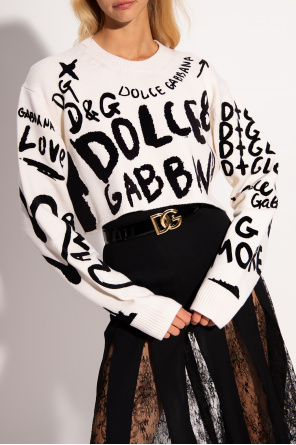 Dolce & Gabbana Cropped sweater with logo