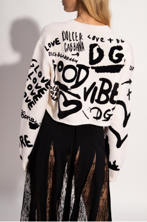 Dolce & Gabbana Cropped sweater with logo