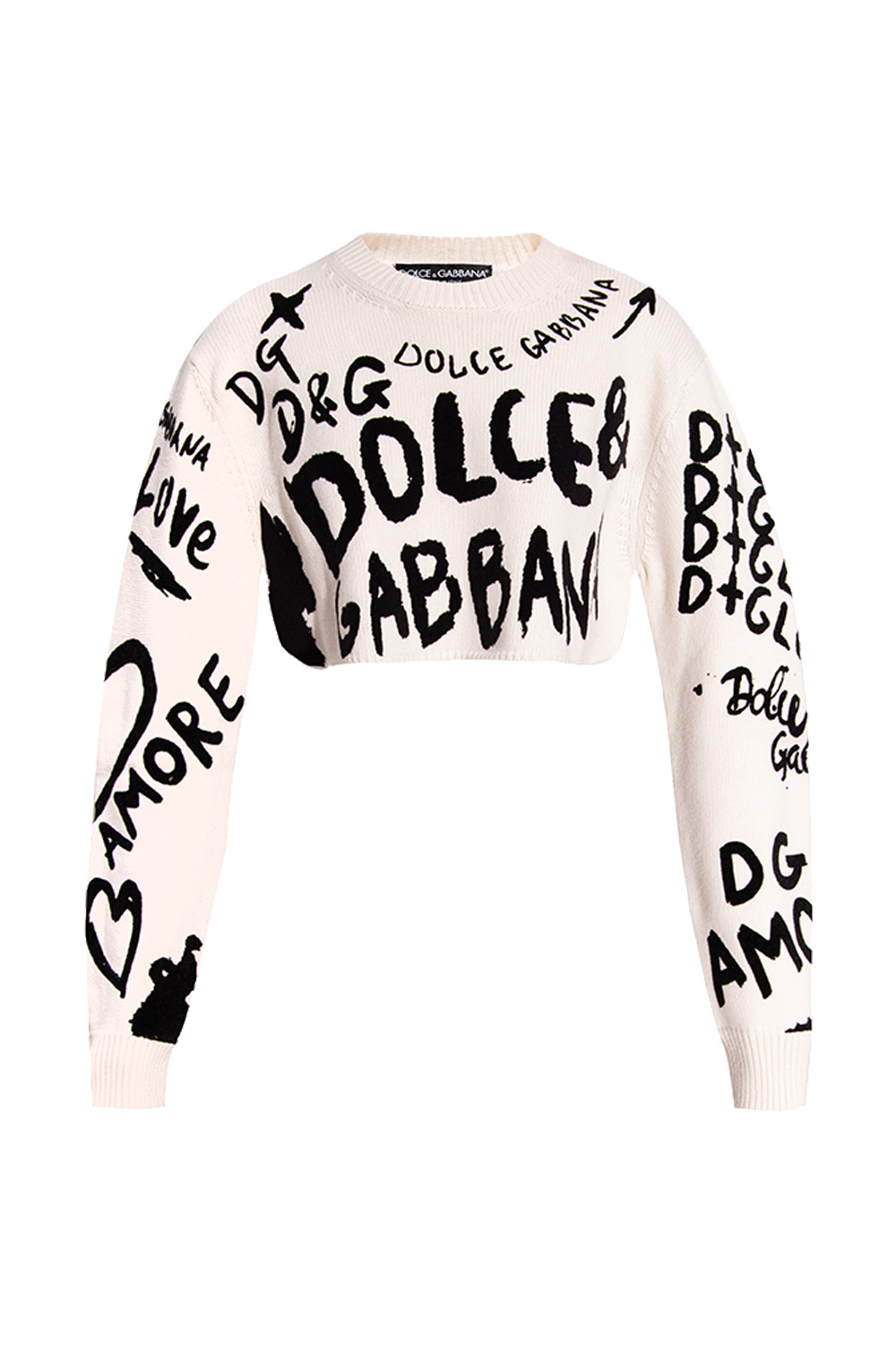 Dolce & Gabbana Cropped sweater with logo