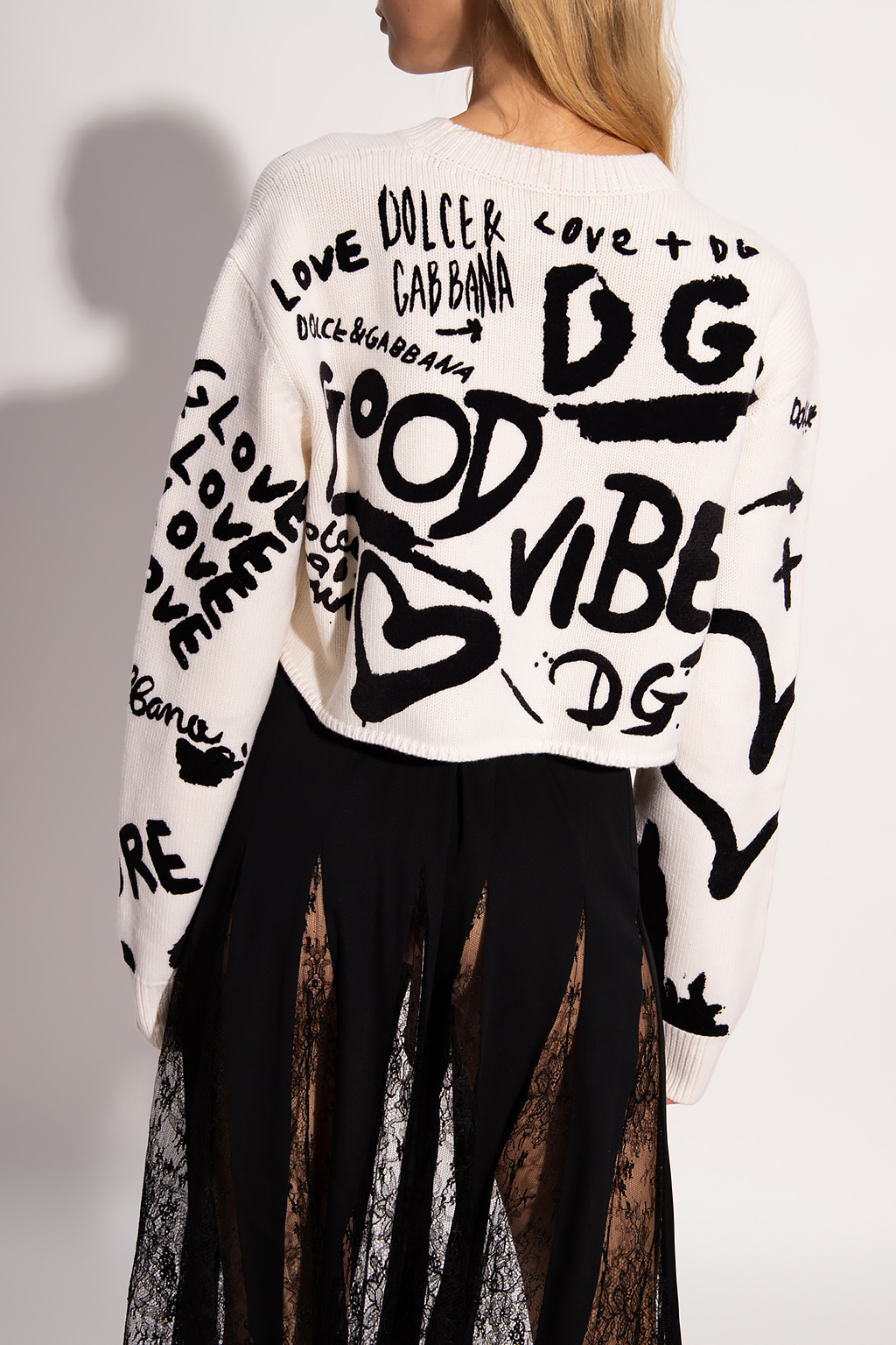 Dolce & Gabbana Cropped sweater with logo