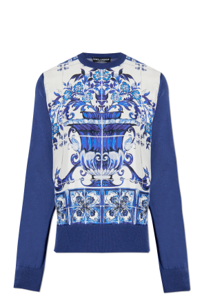 Silk top with Majolica pattern