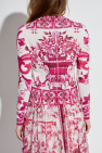 Dolce & Gabbana PINK Cardigan with Majolica pattern