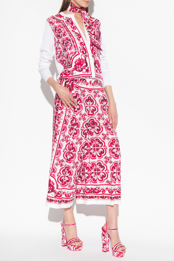 Dolce & Gabbana Kids - Girls Logo Band Skirt in Pink