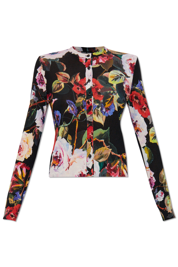 Cardigan floral with floral od Dolce & Gabbana