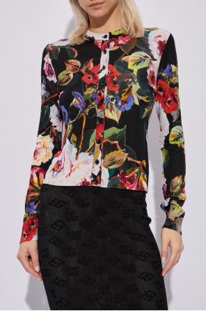 Dolce & Gabbana Kardigan z motywem kwiatowym