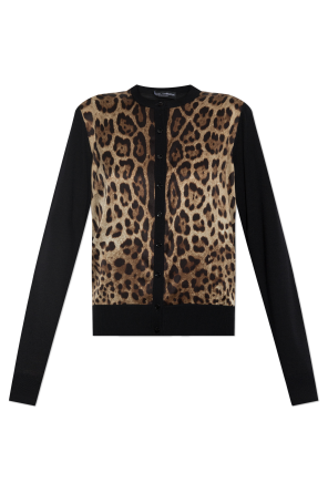 Cardigan with animal motif