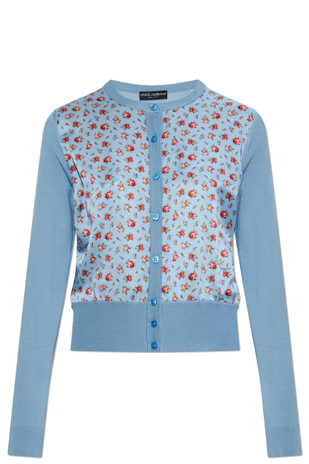 Silk cardigan with floral motif od Dolce & Gabbana