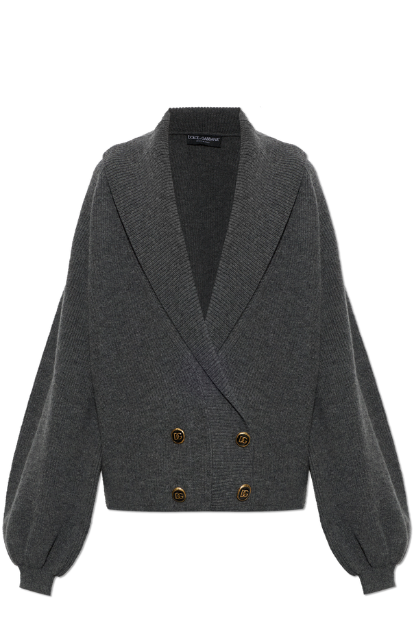 Wool cardigan with appliqués od Dolce & Gabbana