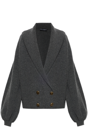 Wool cardigan with appliqués