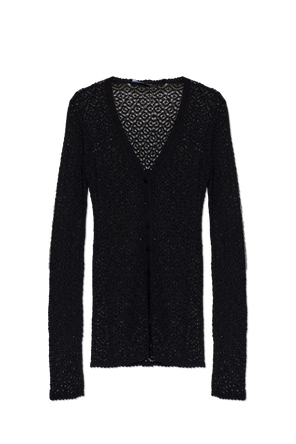 Transparent Turtleneck Cardigan