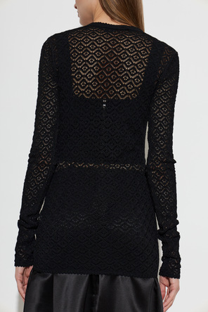 Dolce & Gabbana Transparent Turtleneck Cardigan