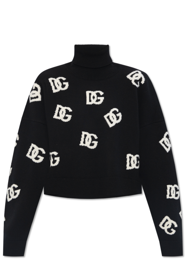 Monogrammed wool turtleneck sweater od Dolce & Gabbana