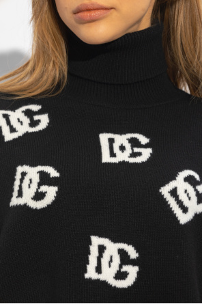 dolce Bodenlanges & Gabbana Monogrammed wool turtleneck sweater