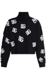 Dolce & Gabbana BLACK Turtleneck with logo