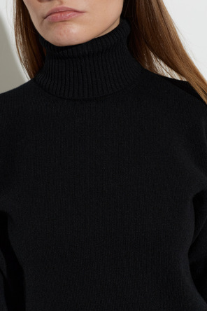 Dolce & Gabbana Wool Turtleneck with Embroidered Logo