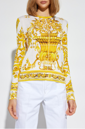 Dolce & Gabbana Swetrt z nadrukiem  `Majolika`