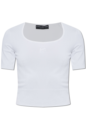 Top mit aufgesticktem logo od Dolce & Gabbana