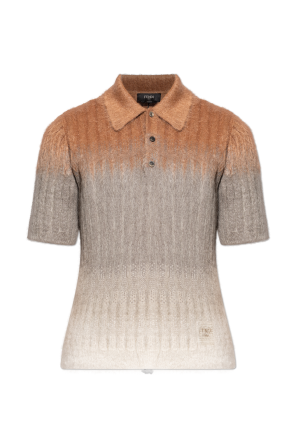 Polo with mohair finish