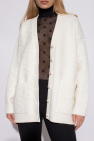 Fendi cream Cardigan with logo