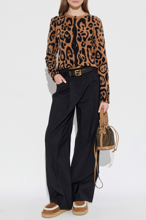 Fendi Cárdigan con estampado animal
