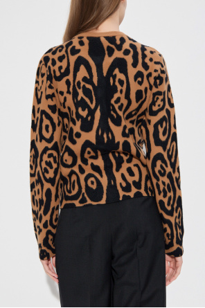 Fendi Cárdigan con estampado animal