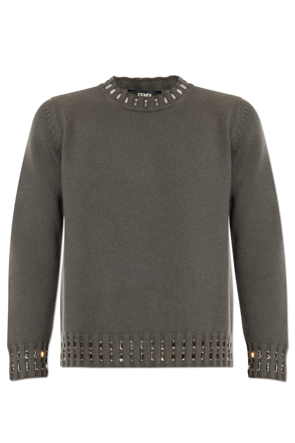 Sweater with shimmering crystals od Fendi