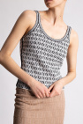 Fendi GREY Tank top with logo