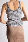 Fendi GREY Tank top with logo