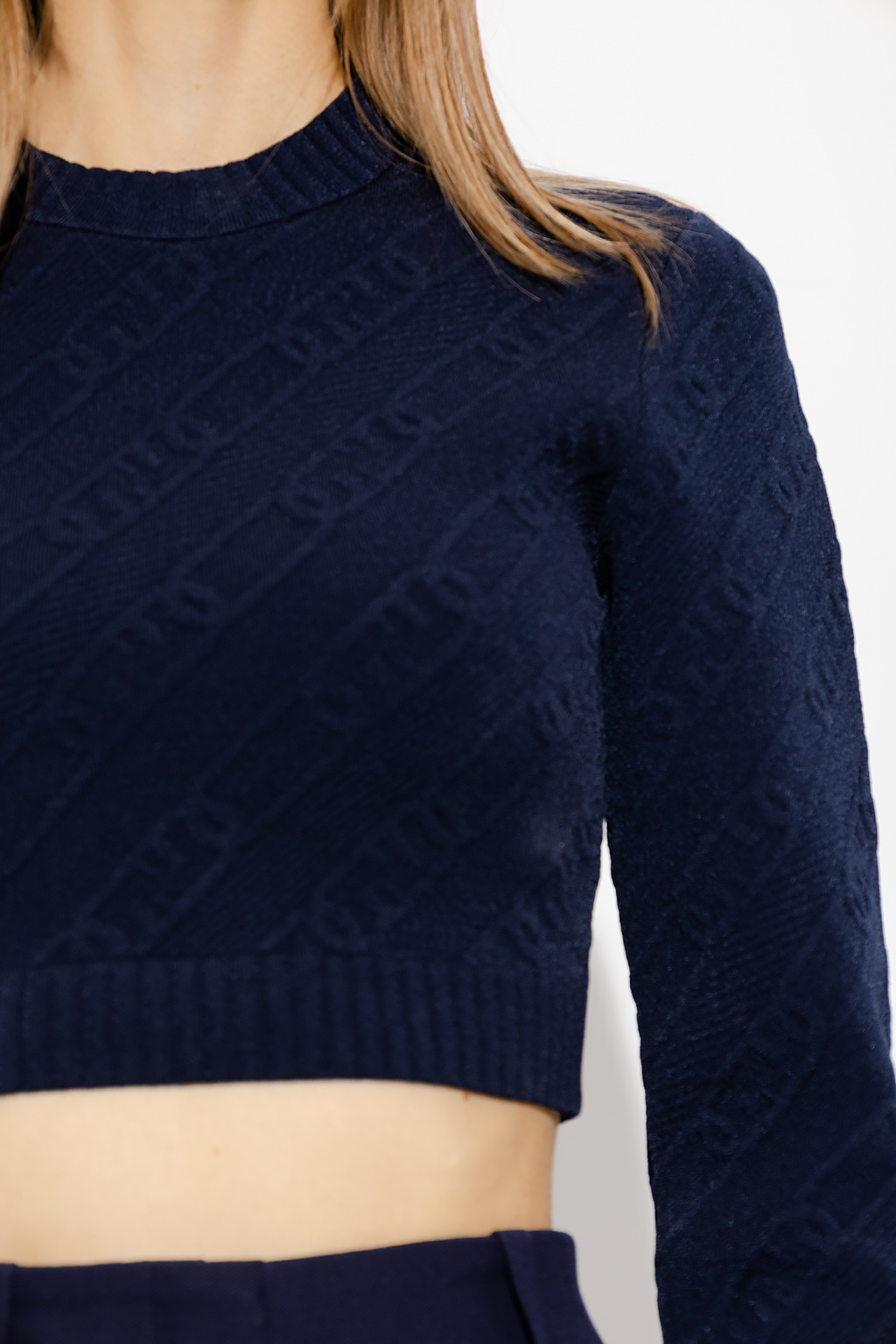 fendi LARGE Cropped sweater with logo