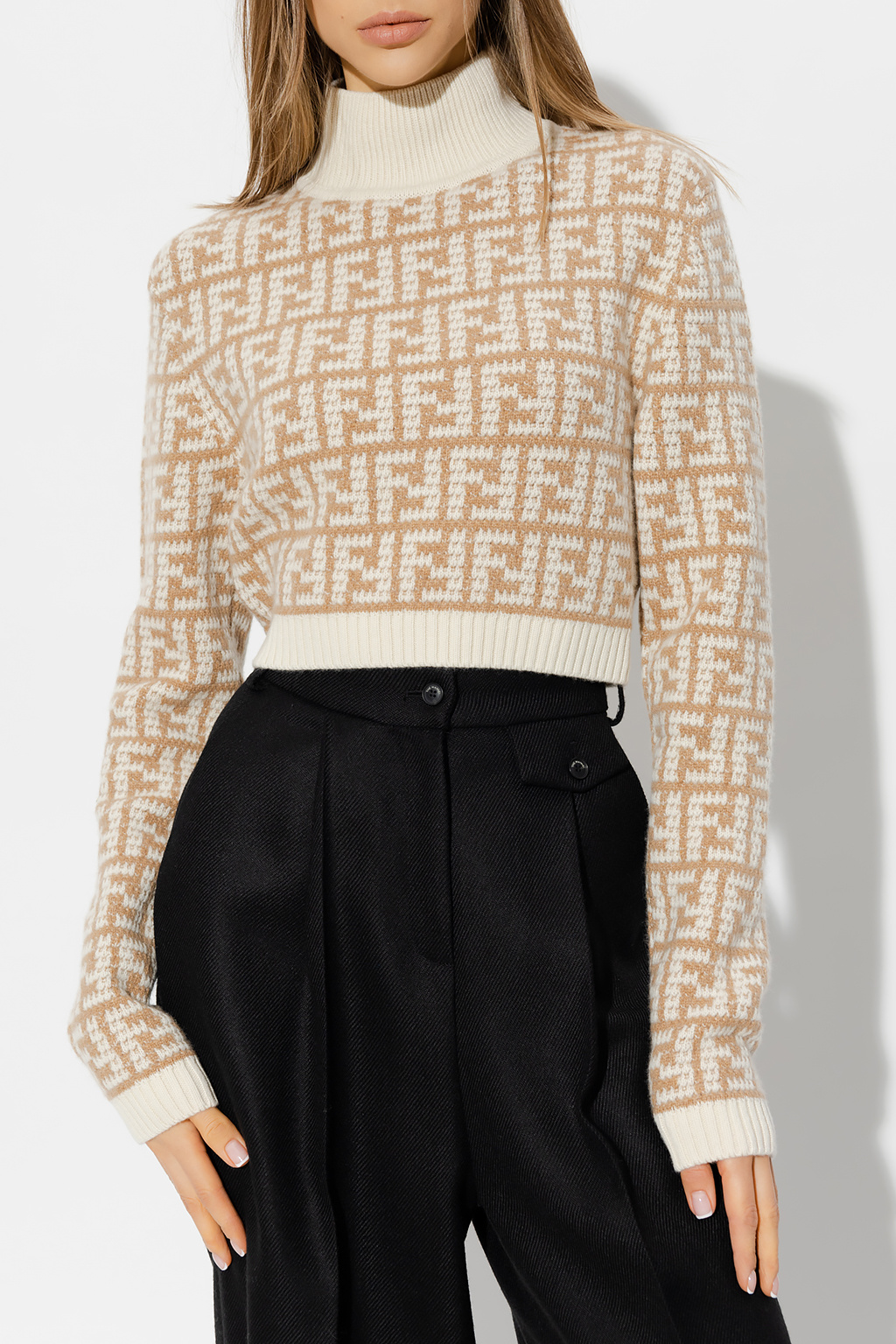 Fendi Sweater with standing collar