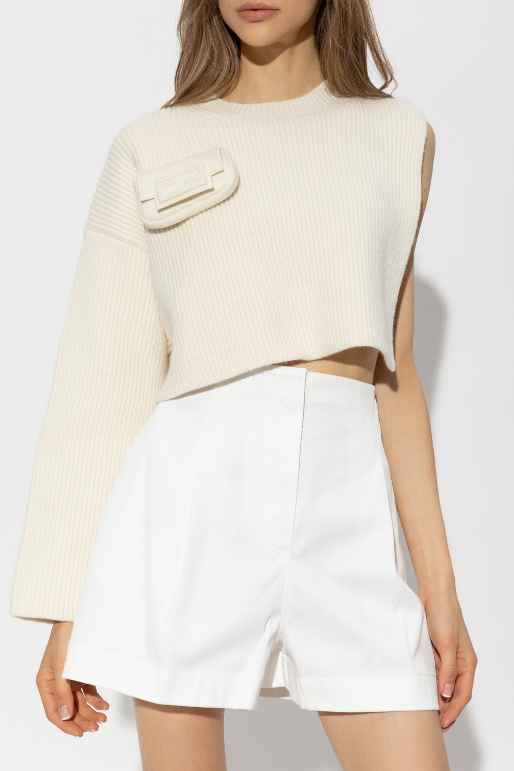 fendi bag Asymmetric sweater with pocket