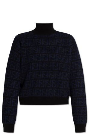 Fendi colour-block logo print hoodie