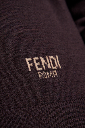 Fendi Sweter z potrójnymi ściągaczami