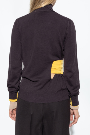 Fendi Turtleneck with decorative waist belt