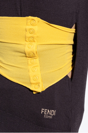 Fendi Turtleneck with decorative waist belt