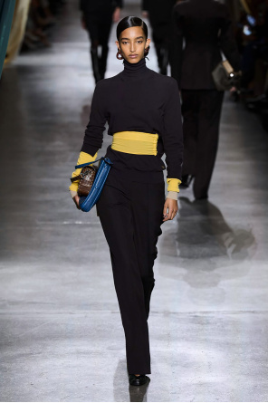 Fendi Turtleneck with decorative waist belt