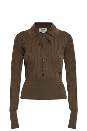 Polo-Pullover mit langen Ärmeln