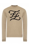Fendi beige Logo sweater