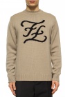Fendi beige Logo sweater