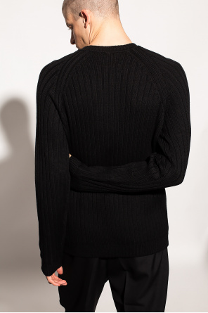 fendi zipped Wool sweater with logo