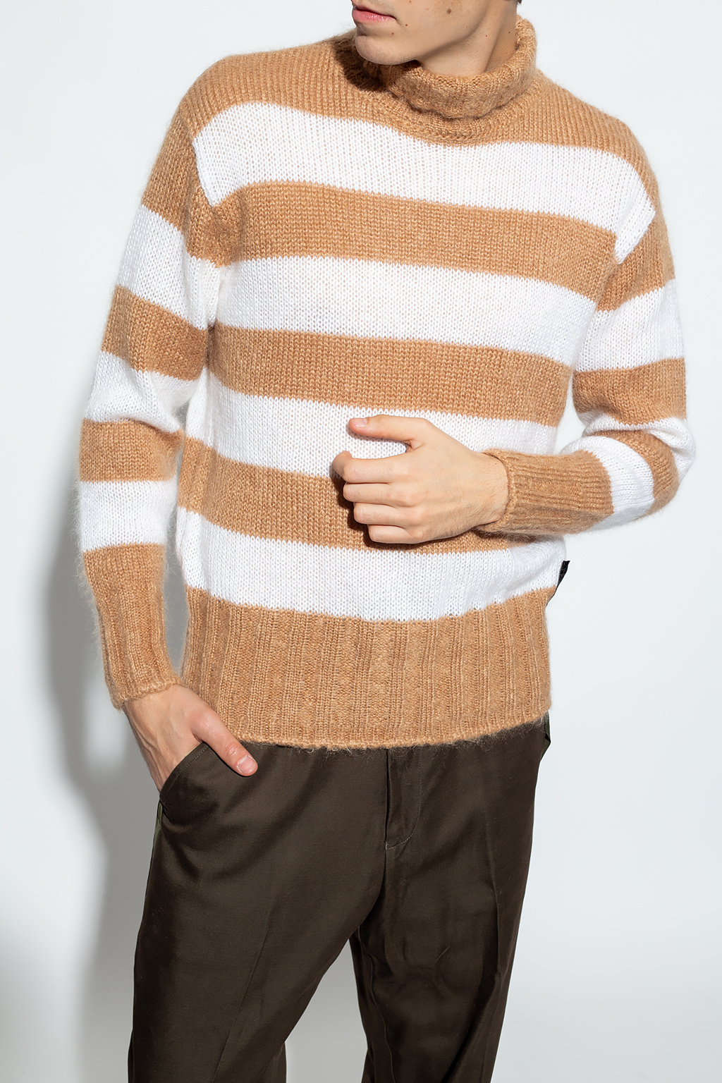 Fendi Striped turtleneck sweater